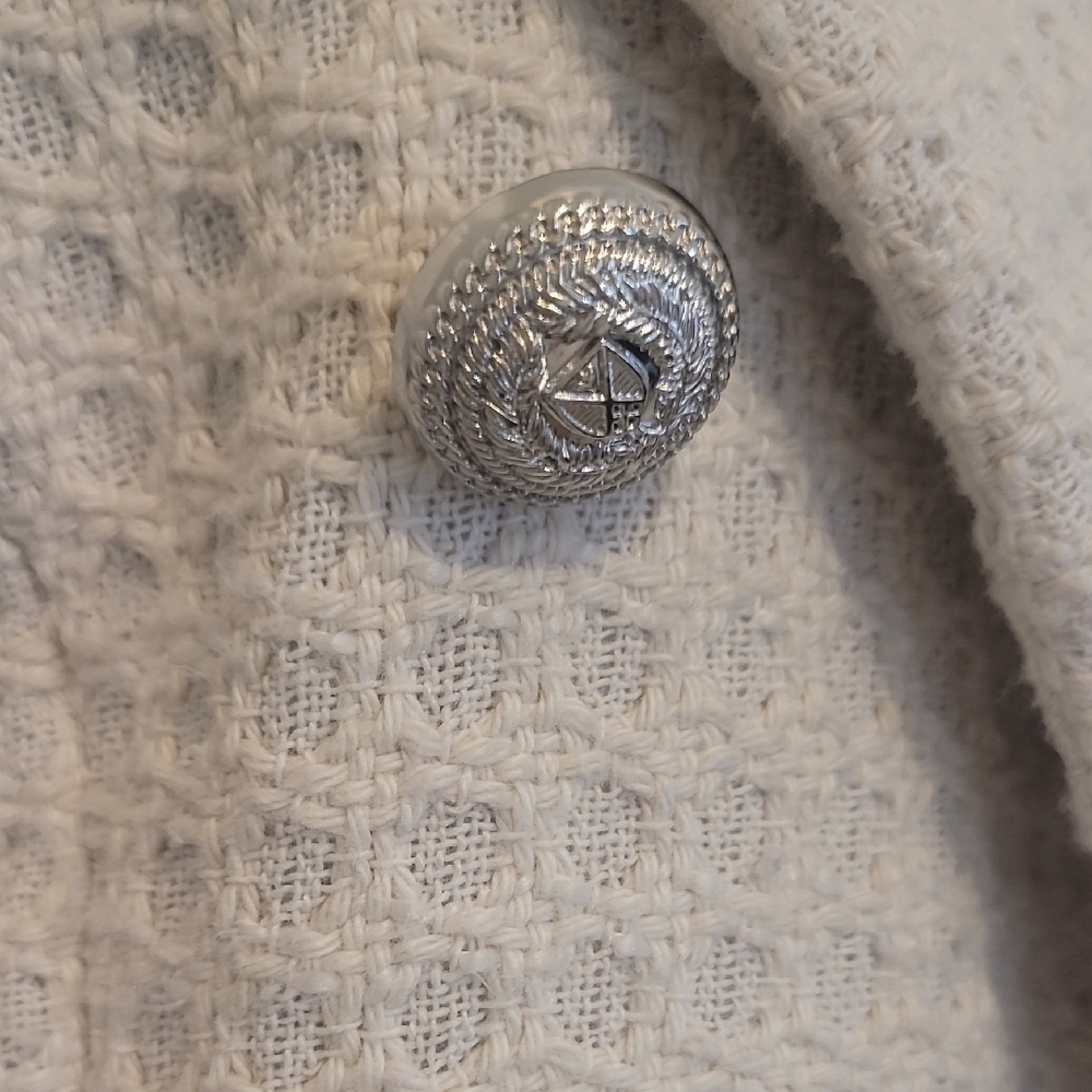 House of Harlow 1960 Textured Cream Blazer - Picture 3 of 5